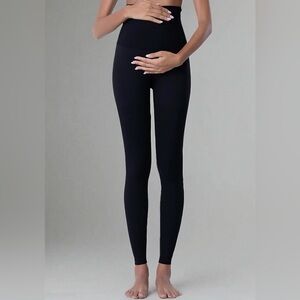 High-Waisted Black Maternity Leggings for Women